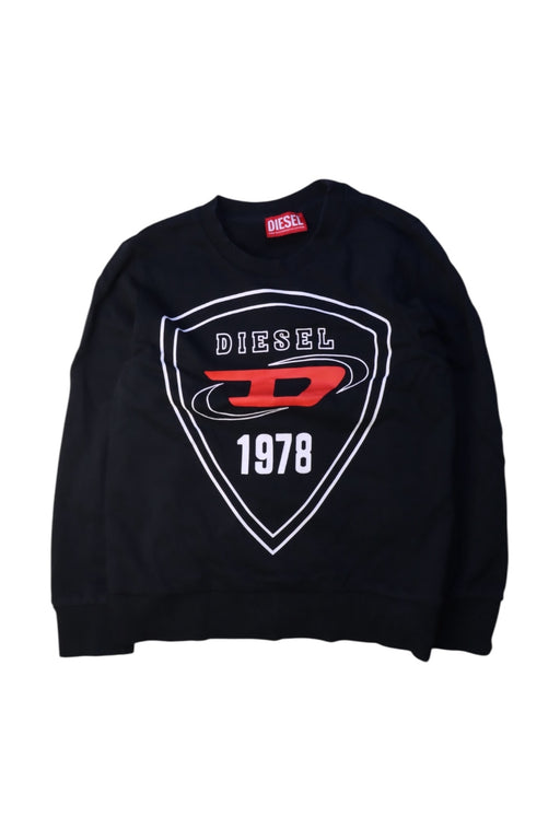 A Black Crewneck Sweatshirts from Diesel in size 10Y for neutral. (Front View)