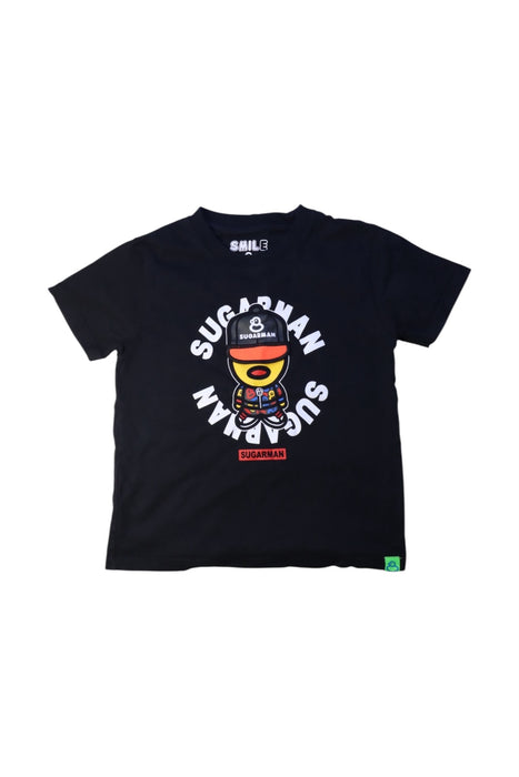 A Black Short Sleeve T Shirts from Sugarman in size 8Y for boy. (Front View)