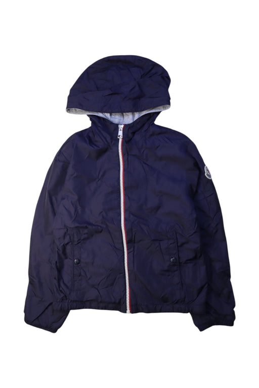 A Navy Rain Jackets from Moncler in size 8Y for neutral. (Front View)