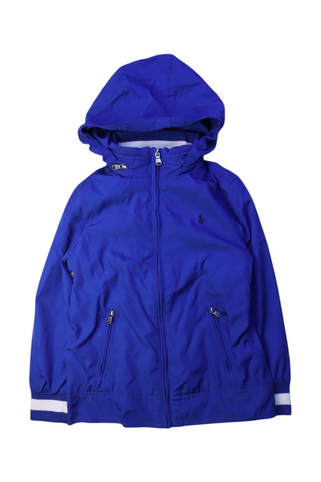 A Blue Lightweight Jackets from Polo Ralph Lauren in size 6T for boy. (Front View)