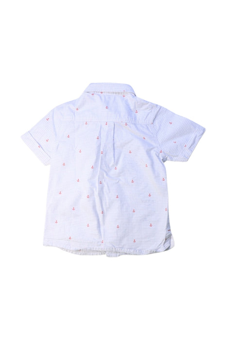 A White Short Sleeve Shirts from Jacadi in size 4T for boy. (Back View)