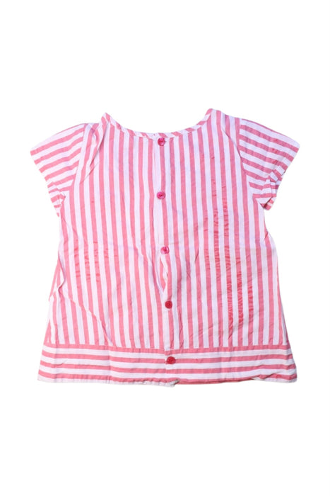 A Pink Short Sleeve Tops from Jacadi in size 6T for girl. (Back View)
