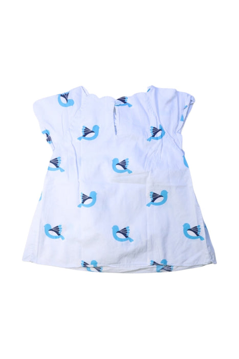 A White Short Sleeve Tops from Jacadi in size 6T for girl. (Back View)