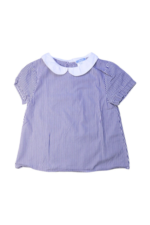 A Blue Short Sleeve Shirts from Jacadi in size 6T for girl. (Front View)