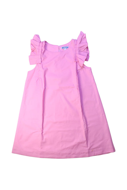 A Pink Sleeveless Dresses from Jacadi in size 6T for girl. (Front View)