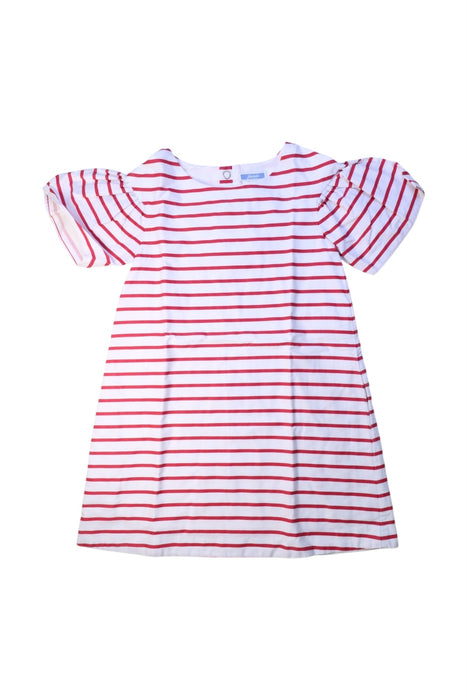 A Red Short Sleeve Dresses from Jacadi in size 6T for girl. (Front View)