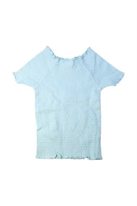 A Blue Short Sleeve Tops from Seed in size 7Y for girl. (Back View)