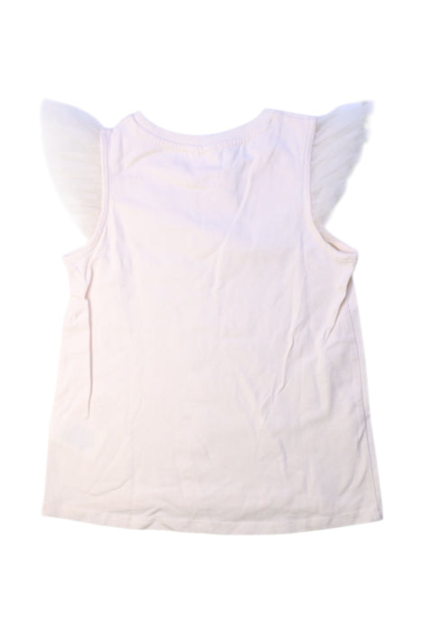 A Ivory Sleeveless Tops from Seed in size 6T for girl. (Back View)