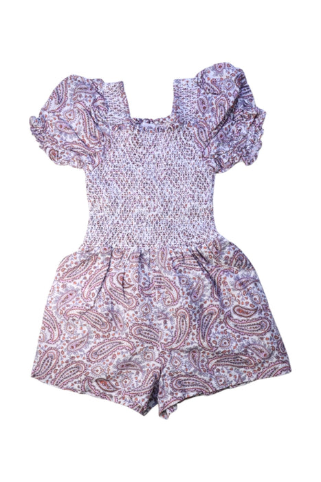 A Purple Short Sleeve Rompers from Seed in size 7Y for girl. (Front View)