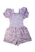 A Purple Short Sleeve Rompers from Seed in size 7Y for girl. (Front View)