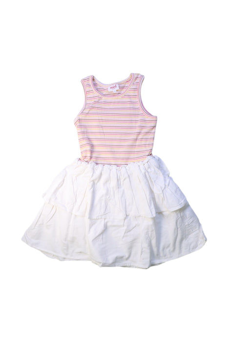 A Multicolour Sleeveless Dresses from Seed in size 7Y for girl. (Front View)