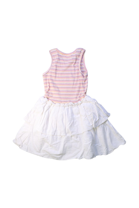 A Multicolour Sleeveless Dresses from Seed in size 7Y for girl. (Back View)
