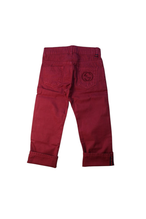 A Burgundy Casual Pants from Gucci in size 3T for boy. (Back View)