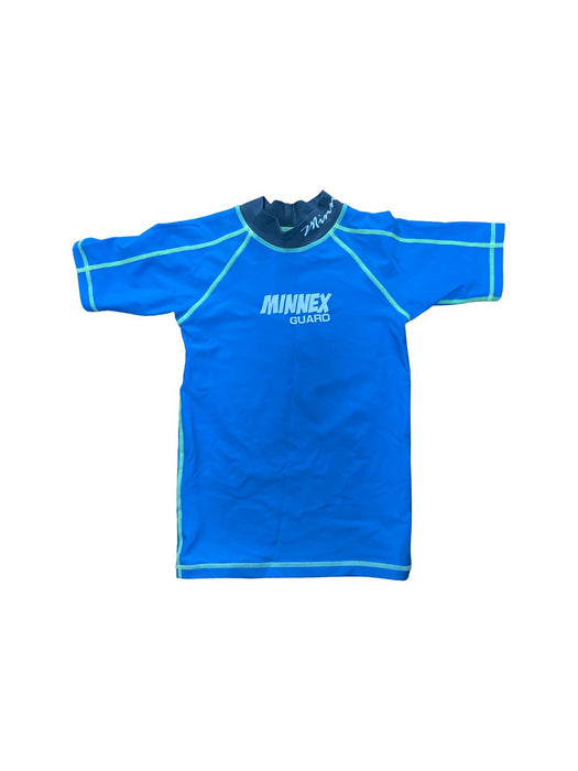 A Blue Rash Guards from Minnex in size 6T for neutral. (Front View)