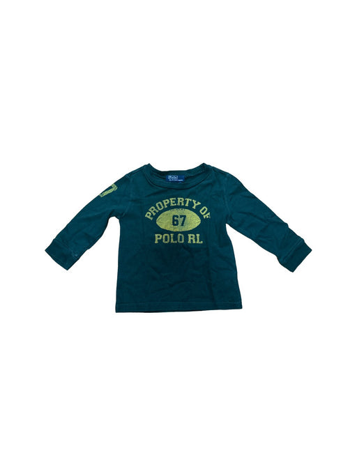 A Yellow Short Sleeve T Shirts from Ralph Lauren in size 6-12M for boy. (Front View)