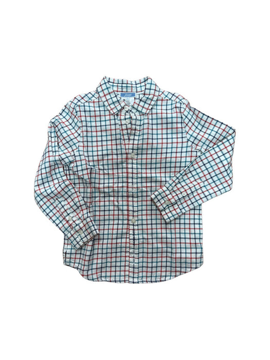 A Red Long Sleeve Shirts from Jacadi in size 6T for boy. (Front View)