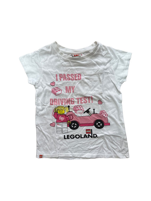 A White Short Sleeve T Shirts from Lego Wear in size 5T for girl. (Front View)