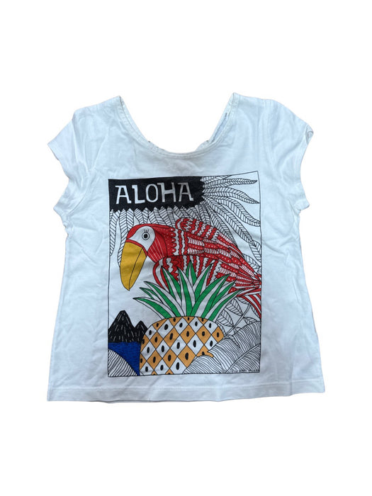 A White Short Sleeve T Shirts from Little Marc Jacobs in size 4T for girl. (Front View)