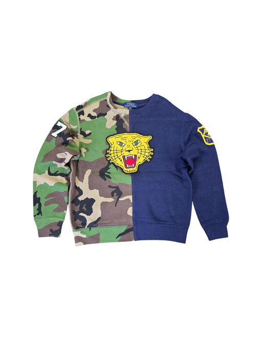 A Green Crewneck Sweatshirts from Polo Ralph Lauren in size 10Y for boy. (Front View)