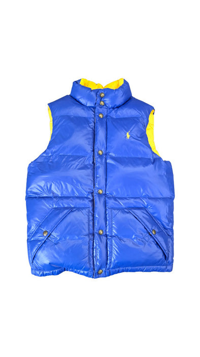 A Blue Outerwear Vests from Polo Ralph Lauren in size 14Y for neutral. (Front View)