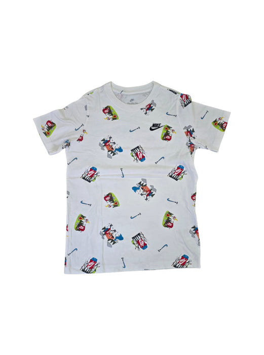 A White Short Sleeve T Shirts from Nike in size 12Y for boy. (Front View)