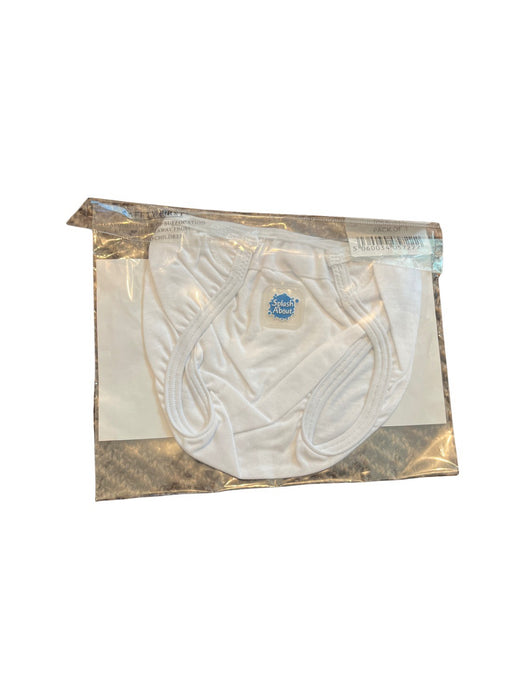A White Swim Diapers from Splash About in size 18-24M for neutral. (Front View)