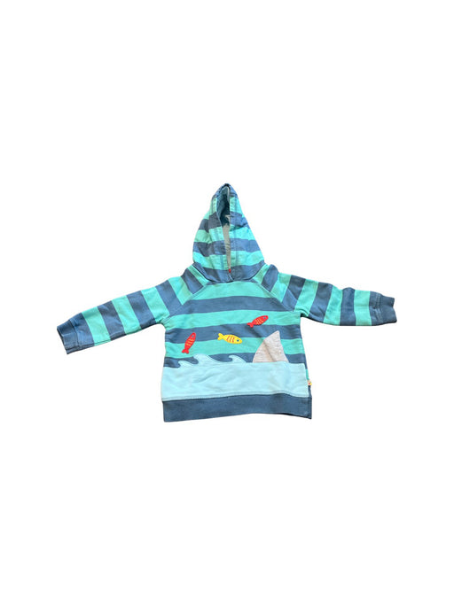 A Blue Hooded Sweatshirts from Frugi in size 3T for neutral. (Front View)