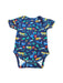 A Blue Short Sleeve Bodysuits from Piccalilly in size 12-18M for neutral. (Front View)