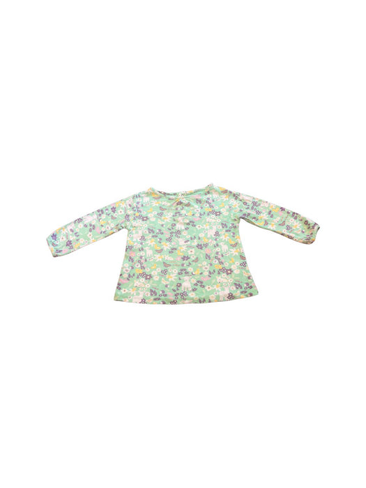 A Green Long Sleeve T Shirts from Piccalilly in size 12-18M for girl. (Front View)