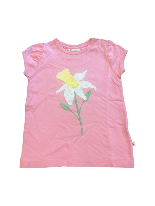 A Pink Short Sleeve T Shirts from Piccalilly in size 12-18M for girl. (Front View)