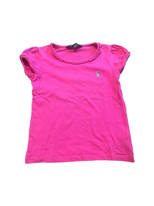 A Pink Short Sleeve T Shirts from Ralph Lauren in size 3T for girl. (Front View)