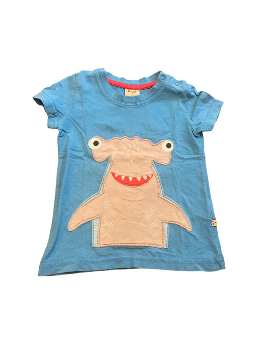 A Blue Short Sleeve T Shirts from Frugi in size 3T for neutral. (Front View)