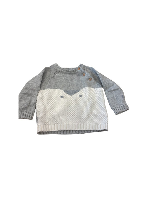 A Grey Knit Sweaters from The Little White Company in size 6-12M for neutral. (Front View)