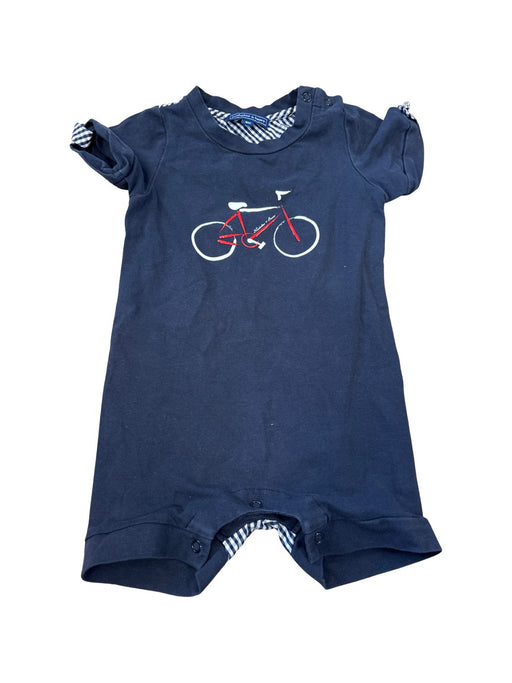 A Navy Short Sleeve Rompers from Nicholas & Bears in size 6-12M for neutral. (Front View)