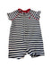 A Navy Short Sleeve Rompers from Ferrari in size 12-18M for boy. (Front View)