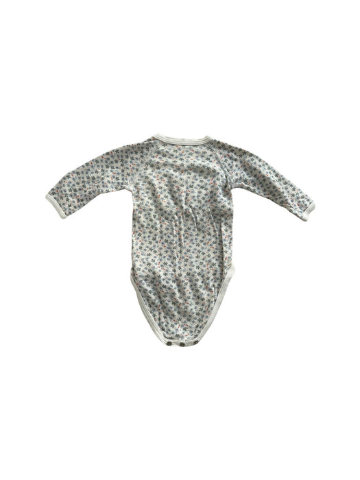 A Grey Long Sleeve Bodysuits from Petit Bateau in size 0-3M for girl. (Back View)
