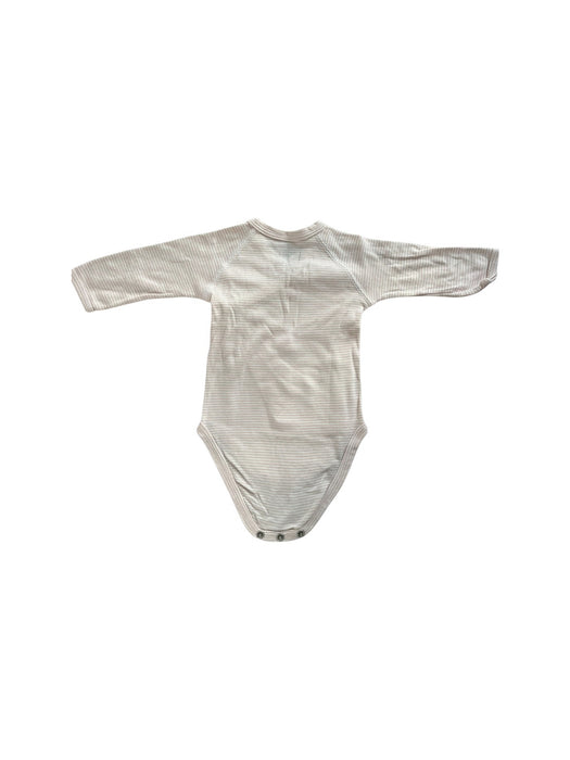 A Pink Long Sleeve Bodysuits from Petit Bateau in size 0-3M for girl. (Back View)