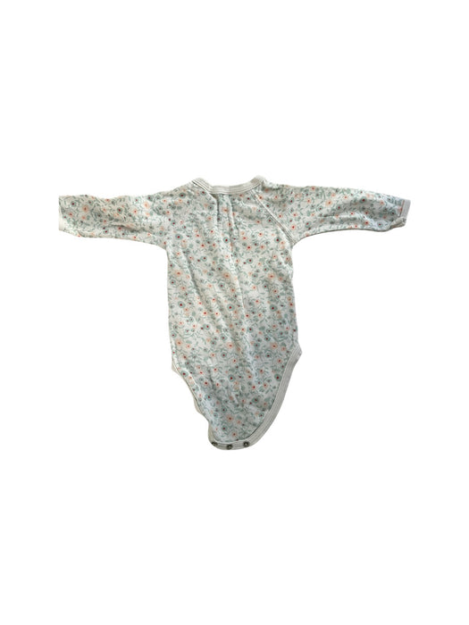 A Grey Long Sleeve Bodysuits from Petit Bateau in size 0-3M for girl. (Back View)