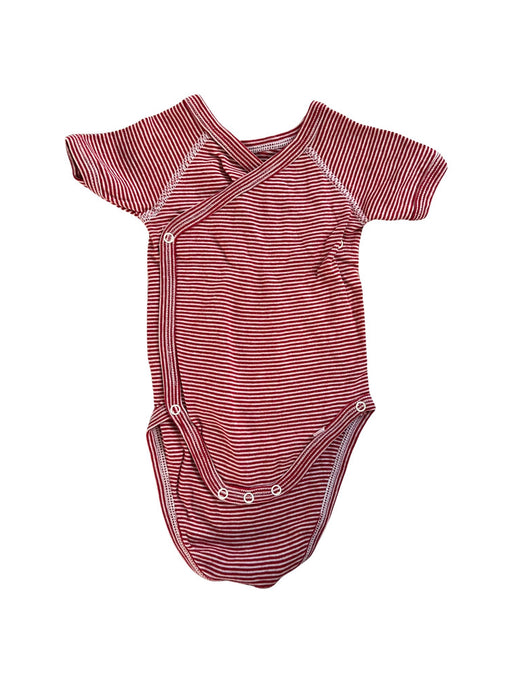 A Red Short Sleeve Bodysuits from Petit Bateau in size 0-3M for neutral. (Front View)