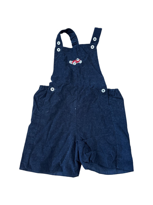 A Navy Overall Shorts from Thomas Brown in size 12-18M for boy. (Front View)