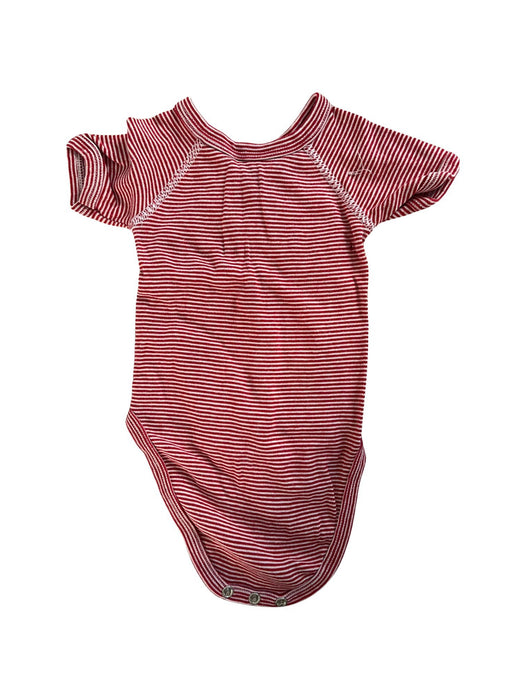A Red Short Sleeve Bodysuits from Petit Bateau in size 0-3M for neutral. (Back View)