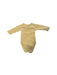A Yellow Long Sleeve Bodysuits from Petit Bateau in size 0-3M for neutral. (Back View)