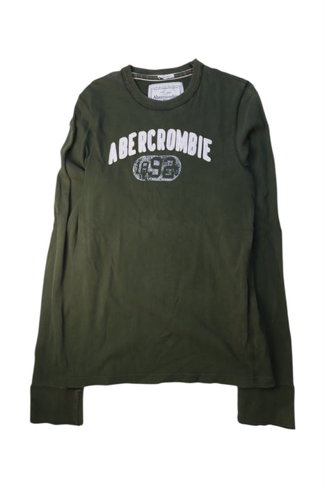 A Green Long Sleeve T Shirts from Abercrombie & Fitch in size 14Y for neutral. (Front View)