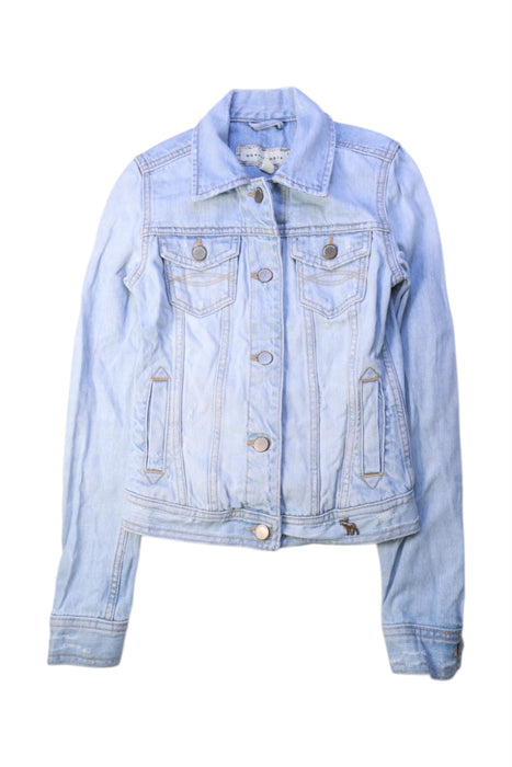 A Blue Lightweight Jackets from Abercrombie & Fitch in size 14Y for girl. (Front View)