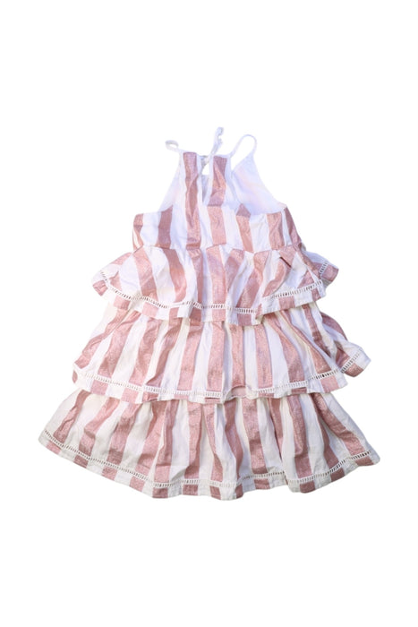 A Pink Sleeveless Dresses from Country Road in size 4T for girl. (Back View)