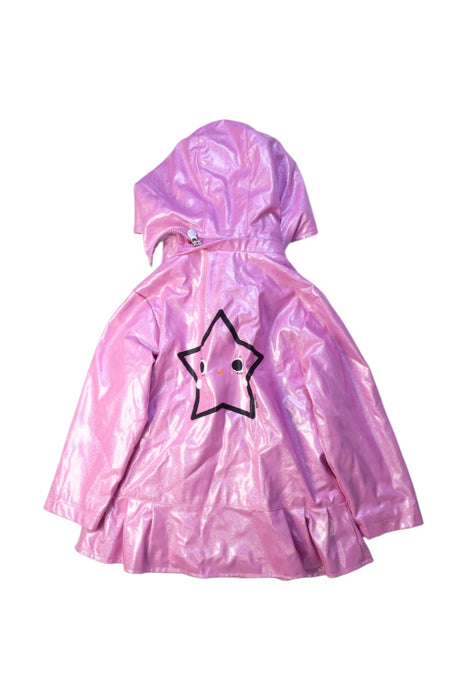 A Pink Rain Jackets from tuc tuc in size 3T for girl. (Back View)