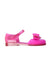 A Pink Flats from Mini Melissa in size 6T for girl. (Front View)
