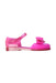 A Pink Flats from Mini Melissa in size 6T for girl. (Front View)