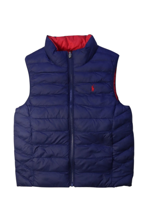 A Navy Outerwear Vests from Polo Ralph Lauren in size 6T for boy. (Front View)