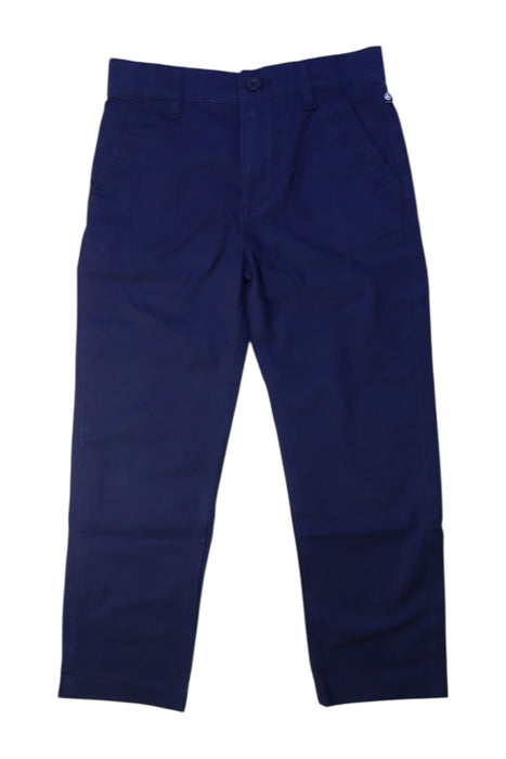 A Navy Casual Pants from Petit Bateau in size 6T for boy. (Front View)